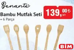 BENANTE BAMBU MUTFAK SETİ 6 PARÇA